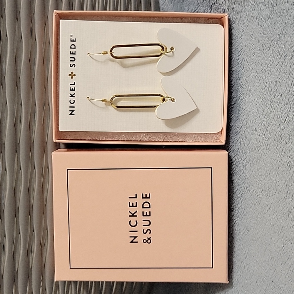 Nickel & Suede Mila earrings